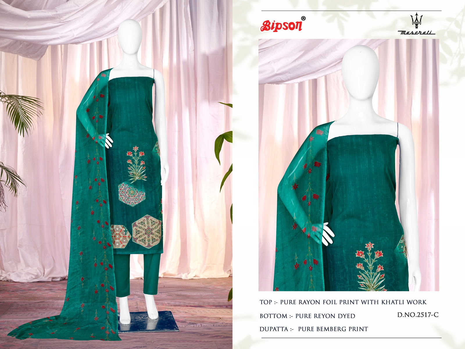 Maserati 2517 By Bipson Rayon Printed Non Catalog Dress Material Wholesale Price In Surat
